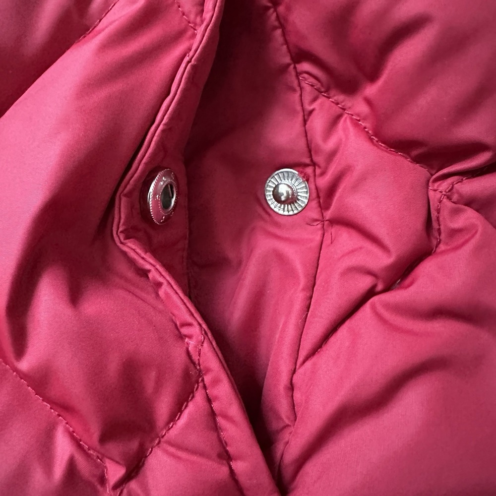 Eddie Bauer Goose Down 700 Fill Power Puffer Jacket Women's Small Red Quilt - Picture 11 of 15